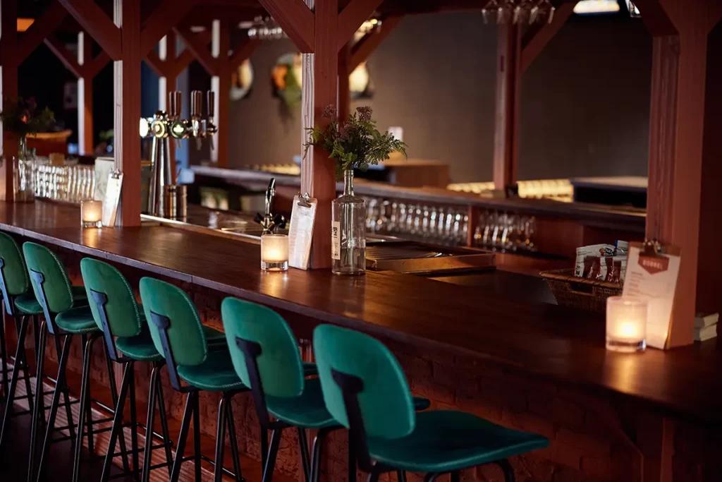 close-up foto van de bar in bowling Drachten