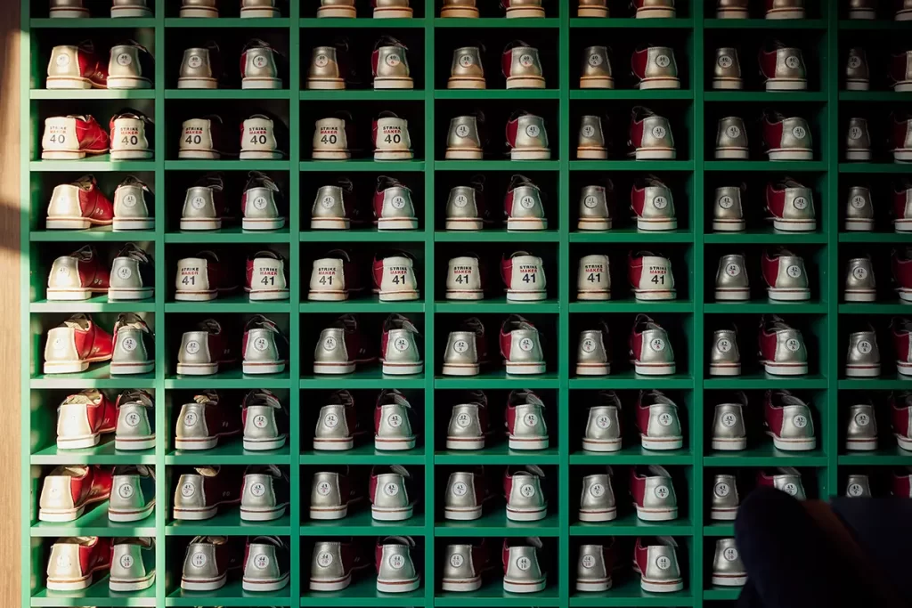 bowling schoenen, retro vibe